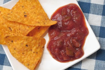 Poster - Nachos with spicy sauce