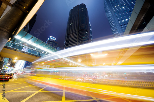 Photo traffic in Hong Kong at night