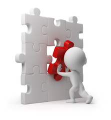 3d small people - puzzle insert