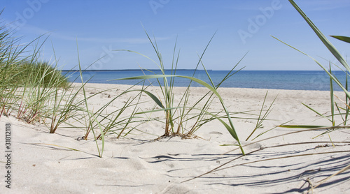 Board z aluminiowym obramowaniem Wymarzona plaża w Szwecji