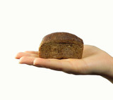Fototapeta Dinusie - хлеб в руке