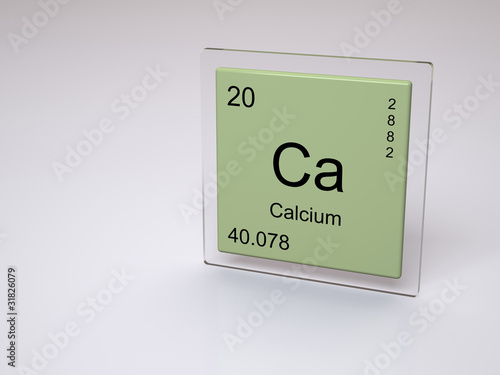 Calcium - symbol Ca - chemical element of the periodic table Stock ...