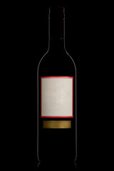 Wall Mural - bottle of red wine with label