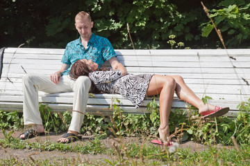 Couple in park