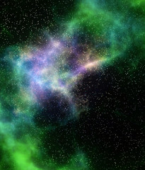 Wall Mural - outer space cloud nebula and stars