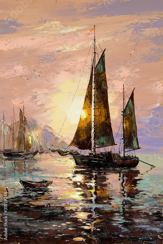 Plakat na zamówienie Sailing boat