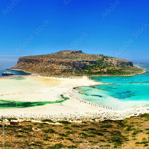 Board z aluminiowym obramowaniem Piękne plaże Grecji - crete balos bay