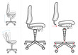 Technical chair drawing