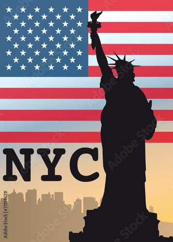Plakat na papierze fotorealistycznym New york_usa