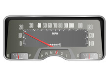 Retro Car Dashboard - Vintage Speedometer