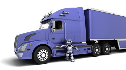 Wall Mural - American sem -truck