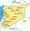 vector illustration -  map of syria