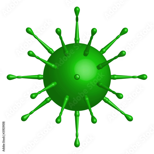 Green Virus Shape Stock Vector | Adobe Stock