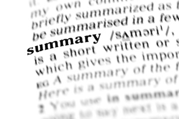 summary (the dictionary project)