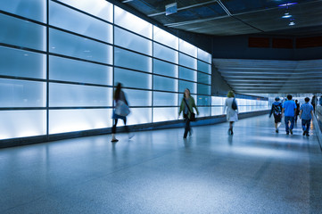 Fototapete - Modern Underground Walkway