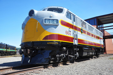 Diesel Locomotive at Steamtown NHS in Scranton, Pennsylvania