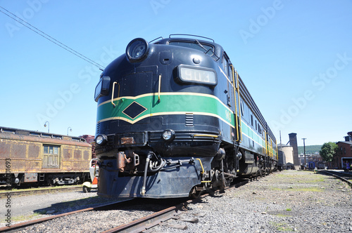 Board z aluminiowym obramowaniem Diesel lokomotywa w steamtown nhs w scranton, pennsylvania