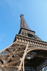 Wall Mural - Eiffel tower on blue sky