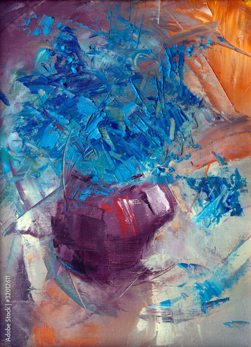 Naklejka na kafelki Artists abstract oil painting