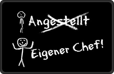 Poster - Black - Angestellt - Eigener Chef