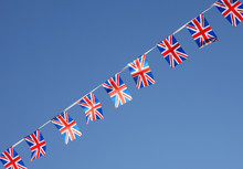 British Union Jack Flag Bunting Row