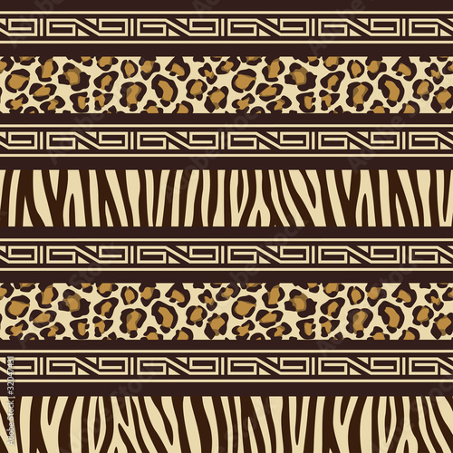 Tapety Orientalne  wzor-w-stylu-afrykanskim-ze-skorkami-dzikich-zwierzat