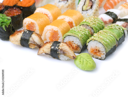 Tapeta ścienna Sushi na białym