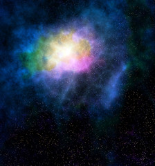 Wall Mural - outer space cloud nebula and stars