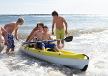 Teenage Boys Kayaking