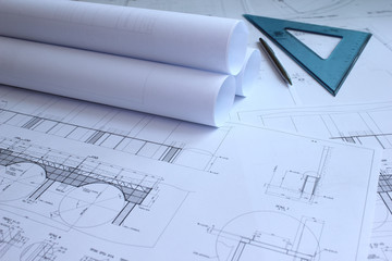 Mechanical engineering blueprints