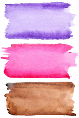 Poster - Colorful watercolor brush strokes