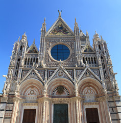 Facade of Siena dome (Duomo di Siena), Italy