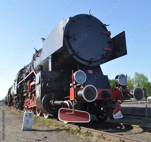 Naklejka - mata magnetyczna na lodówkę old steam train locomotive