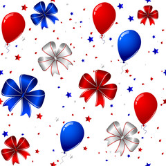 Wall Mural - 4th of july seamless background