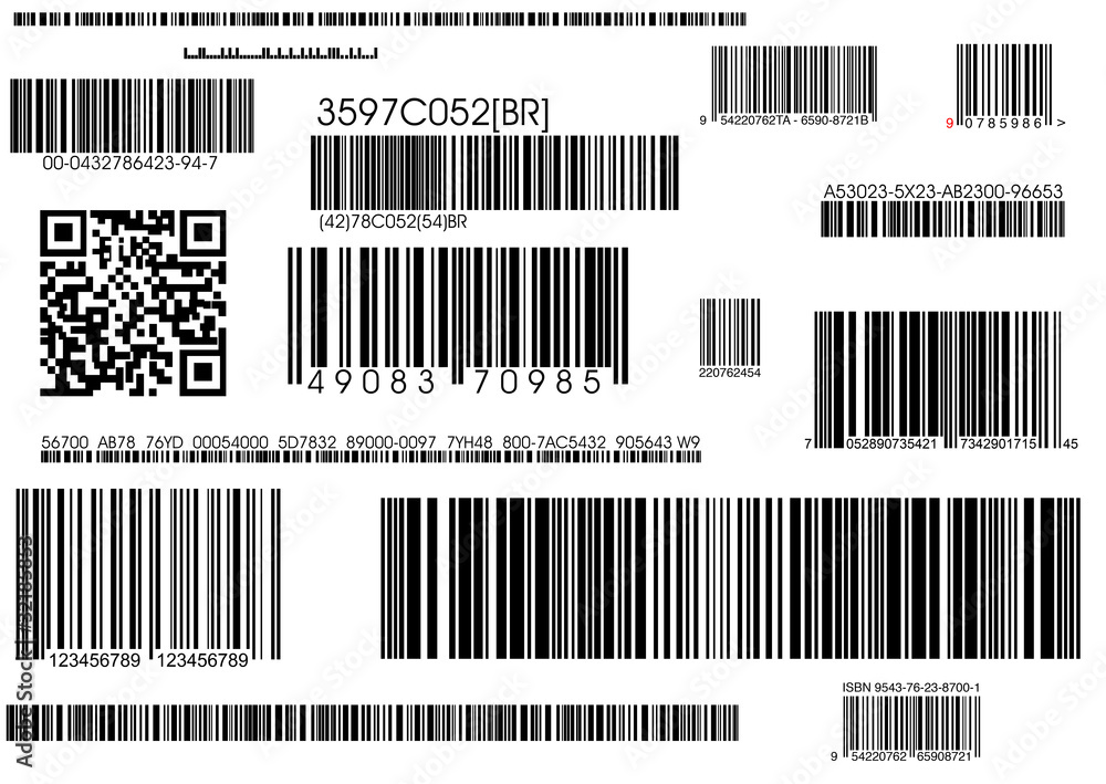 standard barcodes and shipping barcode Stock Illustration | Adobe Stock