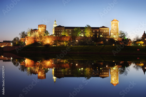 Naklejka - mata magnetyczna na lodówkę Wawel castle in Krakow, Poland