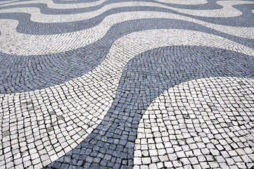 Cobblestone square as background