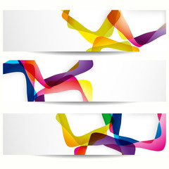 Wall Mural - Abstract banner with forms of empty frames for your web design.