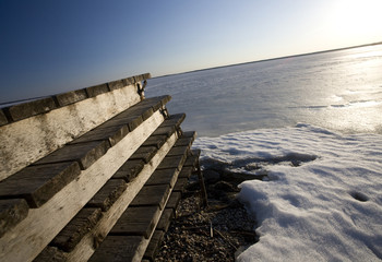 Sticker - Winter Dock at Lake