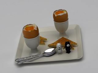 diavoli alieni a colazione rendering 3d