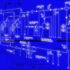 Wall Mural - Engineering designing of systems of automation