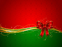 Christmas Background With Bow