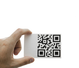 qr hand message
