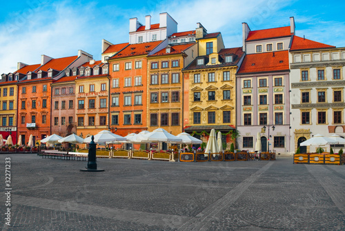 Naklejka - mata magnetyczna na lodówkę Warsaw Old Town