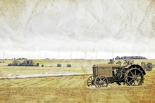 Vintage Picture Design - Old Tractor