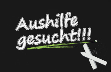 Wall Mural - aushilfe gesucht