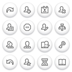 Poster - Users icons on white buttons.