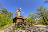 Fototapeta  - Windmill,Skansen Park,Stockholm,Sweden