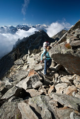 Wall Mural - hiking on eggishorn