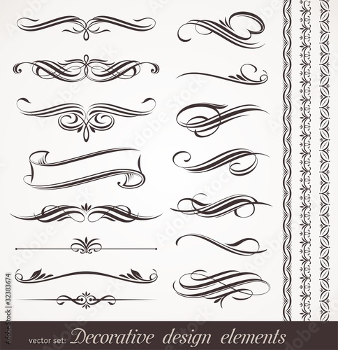 Fotografía Vector decorative calligraphic design elements & page decor